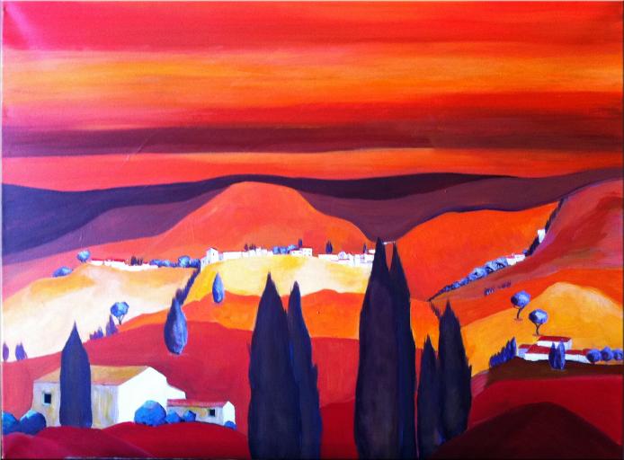 montagne rouge - Lella Grigorieff - Click to enlarge