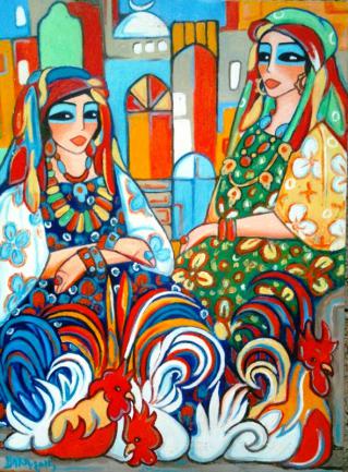 deux vendeuses des coqs - Ahmed Salah Bara
