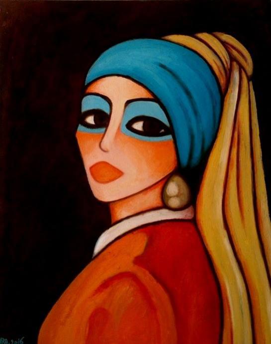 interpretation..the girl with earring pearl - Ahmed Salah Bara