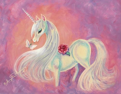 Unicorn In Blush Of Dawn - Angela F.