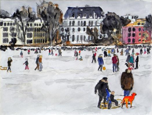 Zugefrorene Alster (Hamburg) - Udo Dietrich