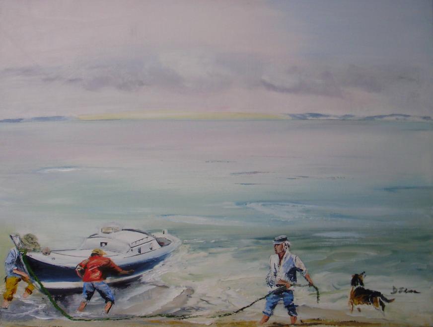 La mise à l'eau - Daniel Serrec - Cliquer pour afficher en grand