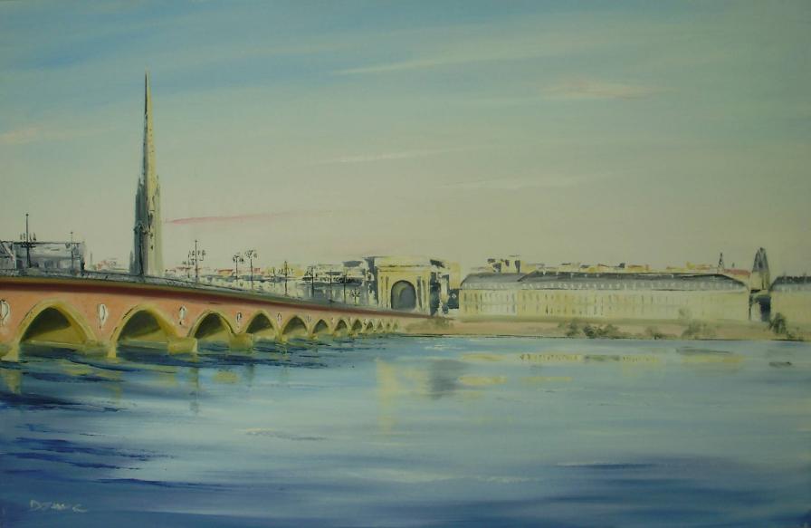 Le Pont de Pierre couleur Printemps - Daniel Serrec - Click to enlarge