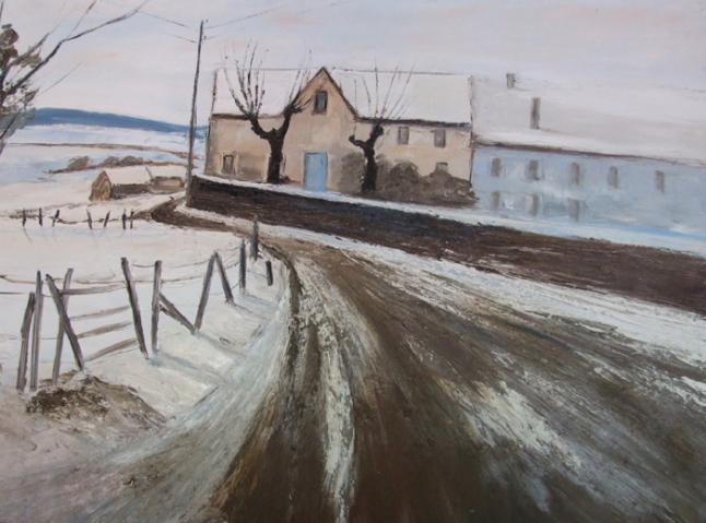 Chemin de neige... - Jean Jacques Gautier - Cliquer pour afficher en grand