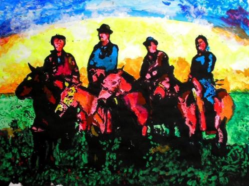 Mongols posing at festival - Herve Alexandre