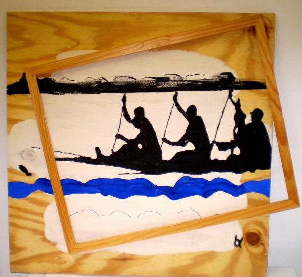 Pirogue on the blue river - Herve Alexandre - Cliquer pour afficher en grand