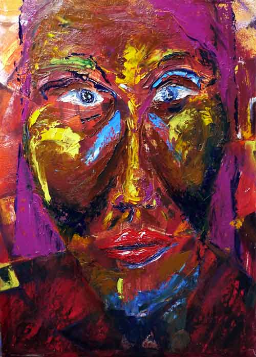 purple hair girl - Patrick Soumet