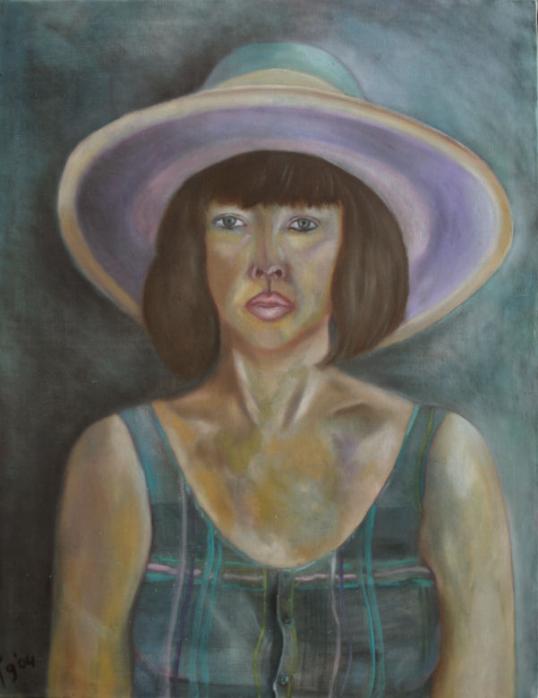 Portrait de Jelly avec chapeau - Jelly Cloux-Wesly