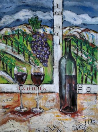 Paysage de vignes - Jelly Cloux-Wesly