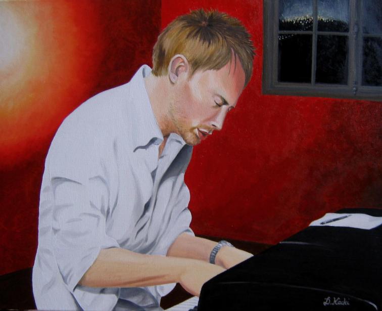 Thom Yorke au piano - Delphine Kacki - Cliquer pour afficher en grand