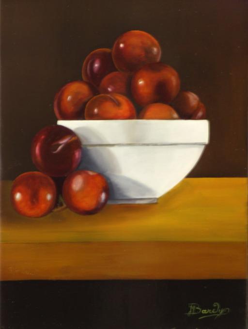 Bol de prunes rouges - Jean-Marie Bardyn