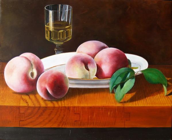 Verre Napoléon III aux Pêches - Jean-Marie Bardyn - Click to enlarge