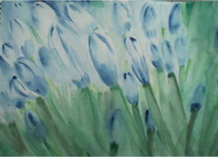 les fleurs en bleues - Amandine Goffart Petillon - Click to enlarge