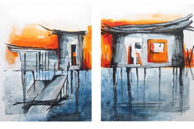 “Orange rouge” ET “Rouge orange” - Aurelie Menou - Cliquer pour afficher en grand