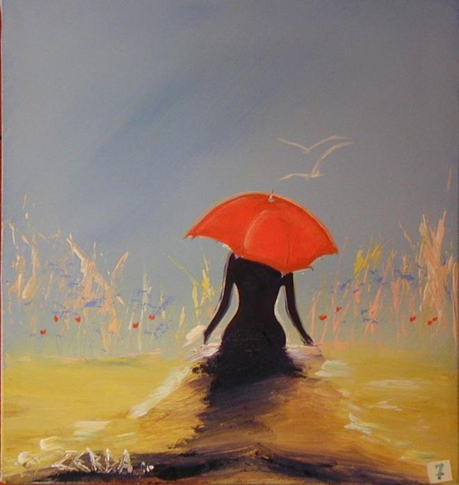 FEMME A LA PLAGE - Zebra - Cliquer pour afficher en grand