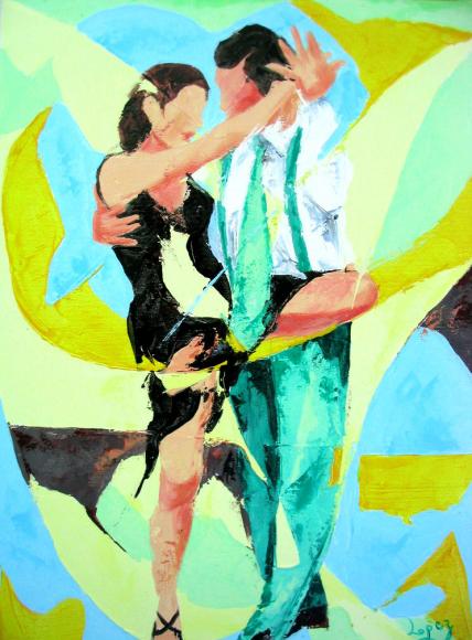Tango en vert et noir - Jean-Luc Lopez
