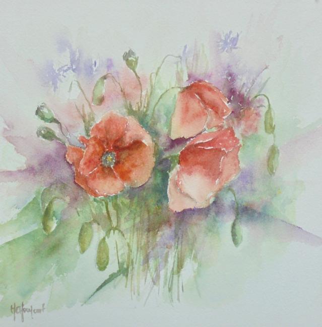 Coquelicots - Marie-Charlotte Houpeurt-Chauffeté - Click to enlarge
