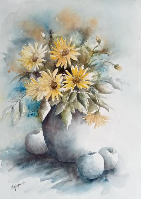 Fleurs et fruits d'automne - Marie-Charlotte Houpeurt-Chauffeté