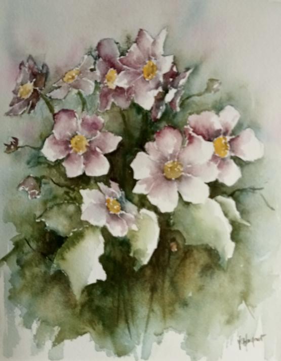 Anémones du Japon - Marie-Charlotte Houpeurt-Chauffeté