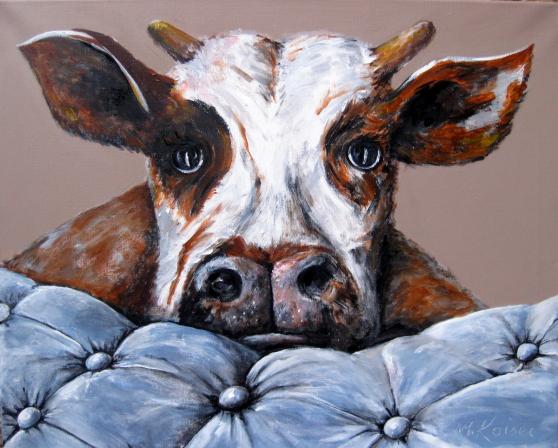 La vache au repos - Marièle Kaiser