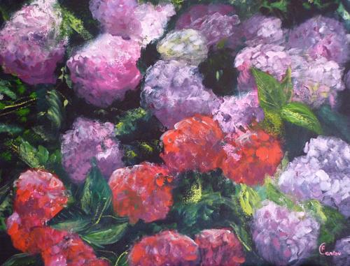 Les hortensias - Françoise Cariou