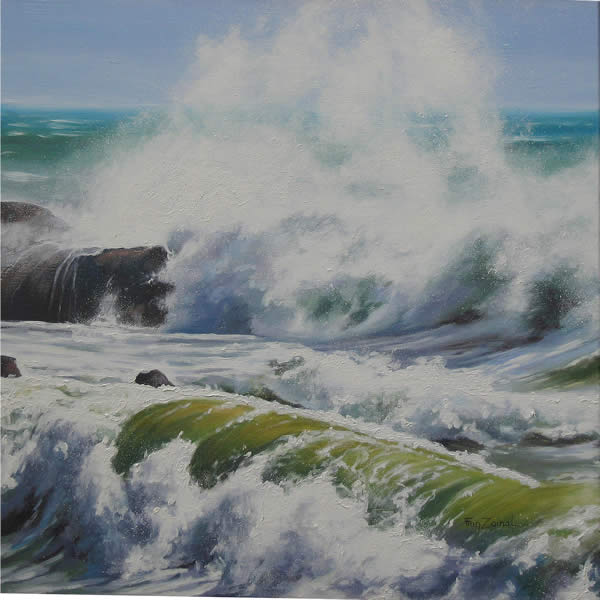 Grande vague blanche - Fran Zainal - Cliquer pour afficher en grand