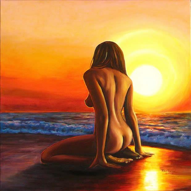 Méditation au soleil levant - Fran Zainal - Cliquer pour afficher en grand