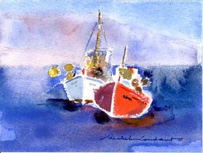 Bateau rouge - Michel Constant