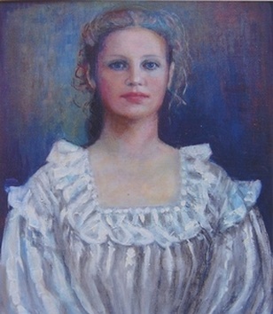 Jeune fille en blanc - Ludmila Constant