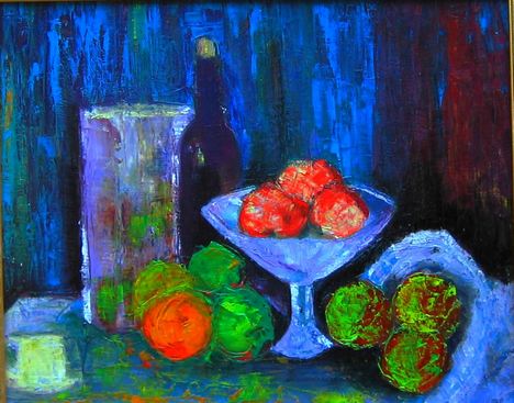 Nature morte bleue - Ludmila Constant
