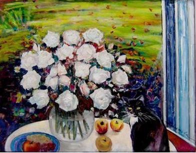 roses blanches - Ludmila Constant
