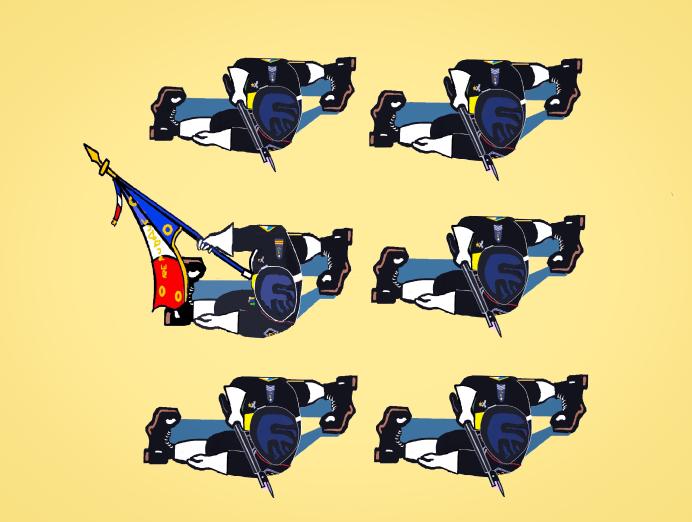 Alpin Drapeau et garde - Pascal Riou - Cliquer pour afficher en grand