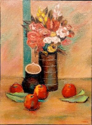 Bouquet et fruits - Henri Valachman
