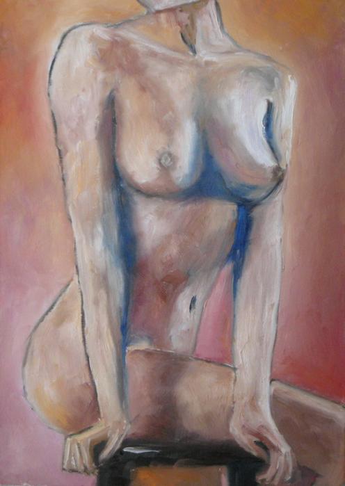 Nu au Tabouret - Georges Duval