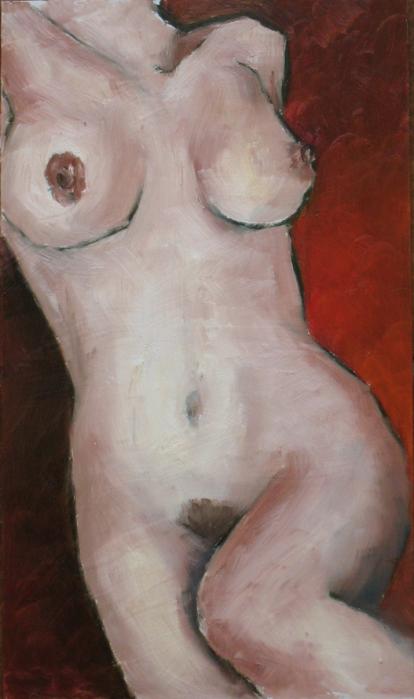 Nu au fond rouge - Georges Duval