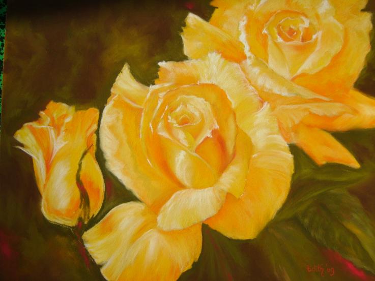 YELLOW ROSES... - Edith Aarsen - Cliquer pour afficher en grand