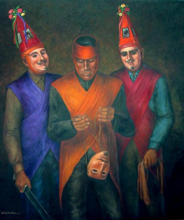 Dancers with mask - Carlos Orduna - Click to enlarge