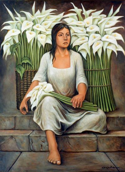 Muchacha con alcatraces - Carlos Orduna