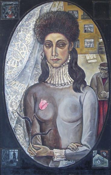Selfportrait in oval - Irina Broydo