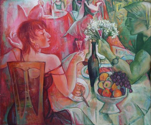 Two in a cafe - Irina Broydo