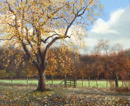arbre et barriere - Michel de Ruyck