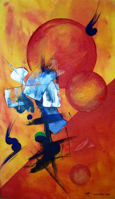 abstrait rouge - Anna Stier