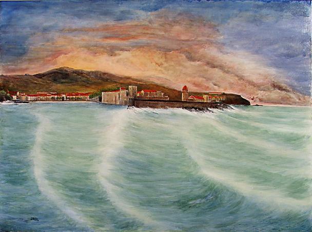 Collioure après l'orage - Jean Broze - Cliquer pour afficher en grand
