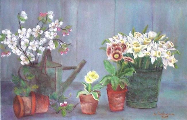 pots de printemps - Jo Combasson - Click to enlarge