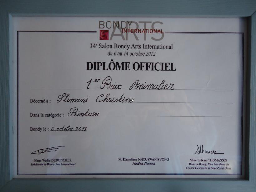 Diplôme - Christine Slimani - Cliquer pour afficher en grand