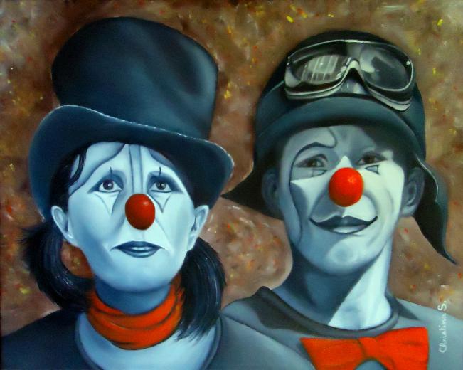 Les clowns - Christine Slimani - Cliquer pour afficher en grand