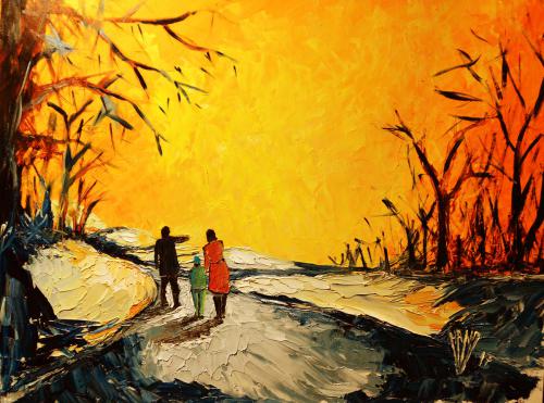 Promenade hivernale - Pierre