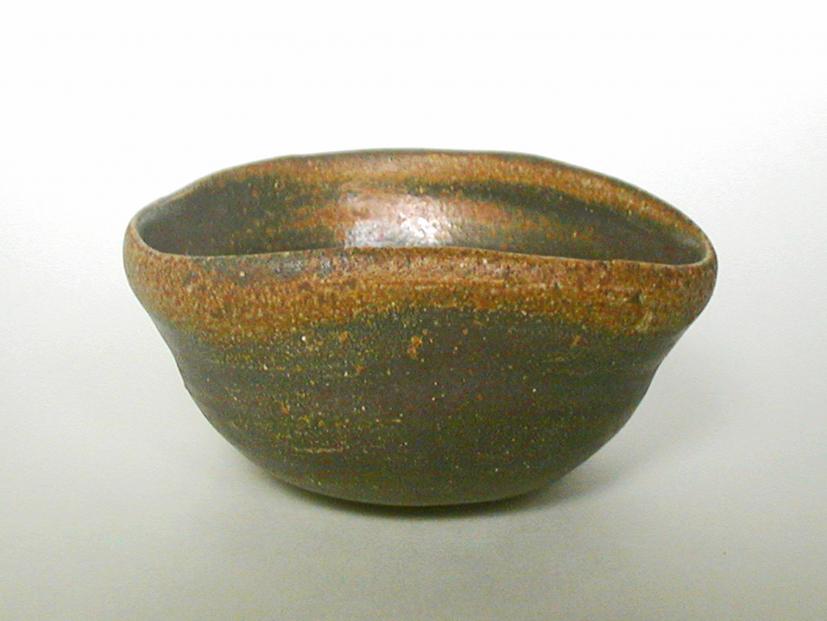 Bize -style Wood-fired Teabowl with Firing Decorat - Makoto Hatori - Cliquer pour afficher en grand