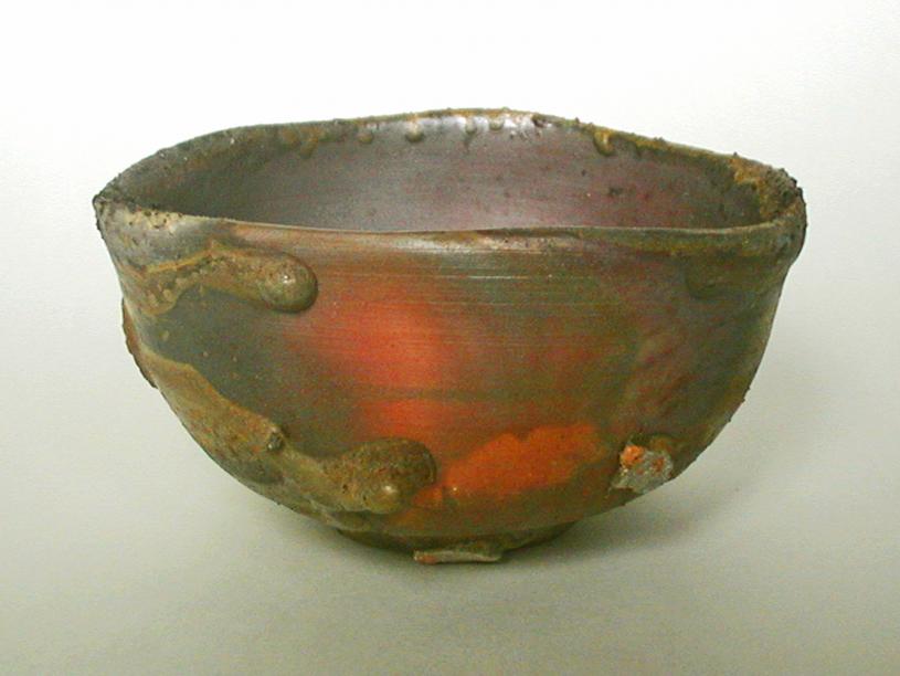 Bizen-style Wood-fired Teabowl with Wadding Mark 0 - Makoto Hatori - Cliquer pour afficher en grand