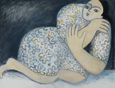 Frieda en robe fleurie/Frieda with Flower Dress - Dorit Dornier